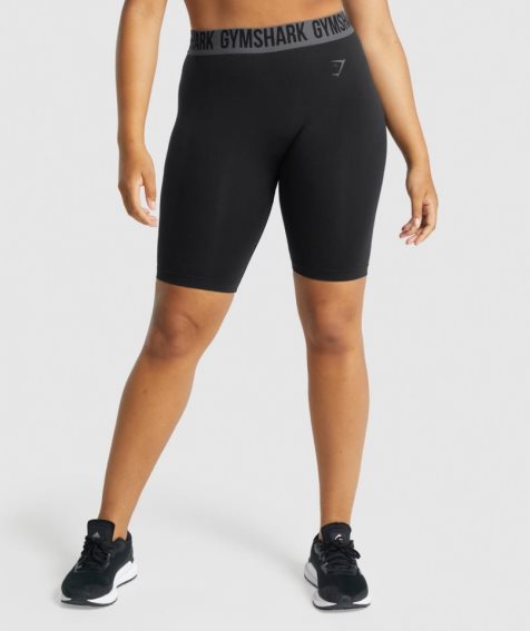 Szorty Gymshark Fit Seamless Cycling Damskie Czarne | PL 519BSR